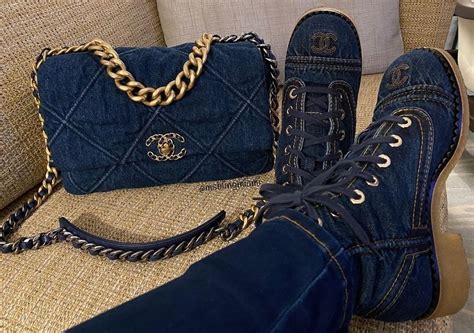 chanel combat boots women|Chanel denim combat boots.